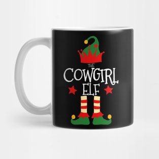 Cowgirl Elf Matching Family Group Christmas Party Pajamas Mug